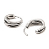 316 Surgical Stainless Steel Hoop Earrings EJEW-D096-05A-AS-2