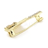 Shovel Alloy Rhinestone Brooch Pins JEWB-P029-01G-2