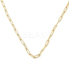 Rack Plating 304 Stainless Steel Paperclip Chain Necklaces X-NJEW-Q348-01G-1-1
