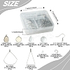DIY Triangle & Fan 304 Stainless Steel Dangle Earring Making Kits DIY-FS0007-85-4