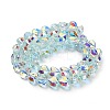 Electroplate Transparent Glass Beads Strands EGLA-B012-AB05-2