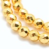 Electroplate Non-magnetic Synthetic Hematite Beads Strands G-L485-03D-G-2
