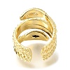 Rack Plating Brass Micro Pave Cubic Zirconia Open Cuff Rings for Women RJEW-M022-01G-02-3
