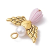 Resin Imitation Pearl Pendants PALLOY-JF02565-04-3