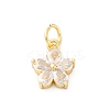 Brass Micro Pave Cubic Zirconia Charms X-KK-S510-13G-1