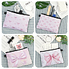 4Pcs 4 Styles Rectangle with Bowknot Printed Polyester Cosmetic Zipper Pouches ABAG-SP0001-51A-7