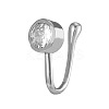 Brass Micro Pave Clear Cubic Zirconia Clip on Nose Rings WG43D72-15-2