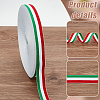 50 Yards Tricolor Polyester Striped Grosgrain Ribbon OCOR-WH0078-199B-4