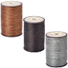 3 Roll 3 Colors Flat Waxed Polyester Thread String YC-CL0001-01B-7