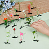 64pcs 16 style Bean Sprout Plastic Alligator Hair Clips PHAR-CP0001-11-3