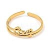 Ion Plating(IP) 304 Stainless Steel Word Love Open Cuff Ring for Women RJEW-A043-17G-2