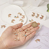 20Pcs 5 Colors Moon Alloy Enamel Connector Charms FIND-TA0002-19-6