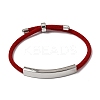 Round Nylon Milan Cord Slider Bracelet Making BJEW-L722-01P-16-1