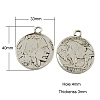 Tibetan Style Alloy Coin Pendants LS-TIBEP-GC001-AS-NR-1