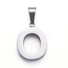 Non-Tarnish 304 Stainless Steel Letter Pendants STAS-H127-O-P-1