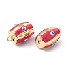 Brass Enamel Pendants KK-A176-03G-04-2