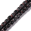 Handmade Lampwork Chevron Beads Strands LAMP-K041-01A-01-1