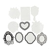 10Pcs 10 Styles Vintage Lace Waterproof PET Stickers Sets DIY-M066-05B-3