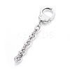 304 Stainless Steel Handcuffs Shape Keychain Clasp Findings STAS-I123-28P-1