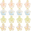 20Pcs 4 Colors Alloy Glass Charms FIND-YW0012-41-2