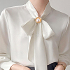 8Pcs 8 Style Butterfly Flower Heart Scarf Buckle Ring AJEW-WR0002-12-5