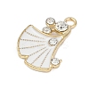 Alloy Enamel Pendants with Rhinestone FIND-Z070-07G-02-2