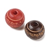 Painted Natural Wood Beads X-WOOD-N006-02A-M-2