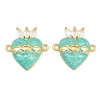 Brass Pave Clear Cubic Zirconia Connector Charms CU-CBA3D67-03G-03-1