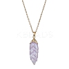 Resin Leaf Pendant Necklaces NJEW-JN04914-4