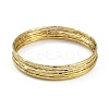 7Pcs Vacuum Plating PVD Vacuum Plating 201 Stainless Steel Bangles Sets for Women BJEW-F476-03G-1