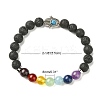 Chakra Jewelry Natural Lava Rock Bead Stretch Bracelets BJEW-JB02272-3