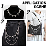 1Pc Punk Exaggerated Alloy Cable Necklaces NJEW-AR0001-08-5
