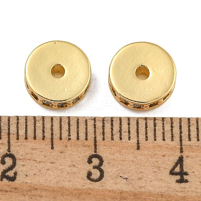 Rack Plating Brass Micro Pave Cubic Zirconia Beads KK-U030-28G-05-1