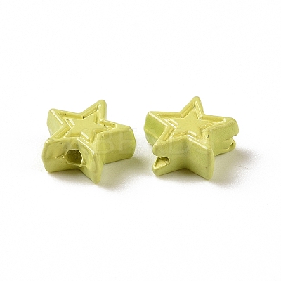 Spray Painted Alloy Beads PALLOY-K001-02A-1