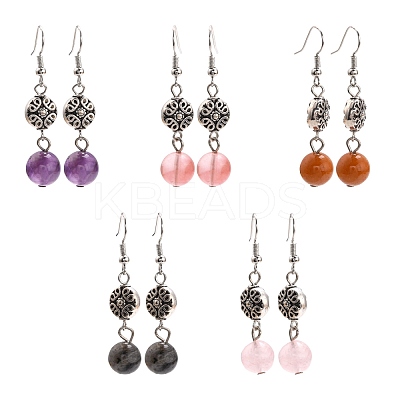 Fashion Tibetan Style Earrings EJEW-JE00405-1