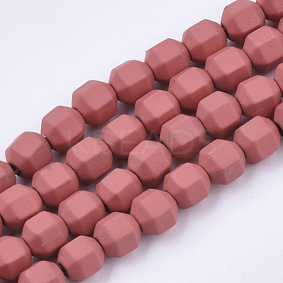 Spray Painted Non-magnetic Synthetic Hematite Beads Strands G-T124-13-1
