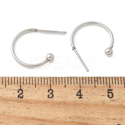 201 Stainless Steel Stud Earring STAS-C117-06B-P-1