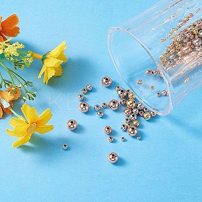 Brass Round Spacer Beads KK-SZ0001-07A-1