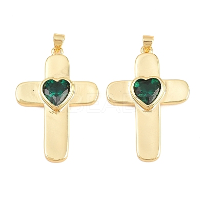 Brass Glass Pendants KK-P353-12G-05-1