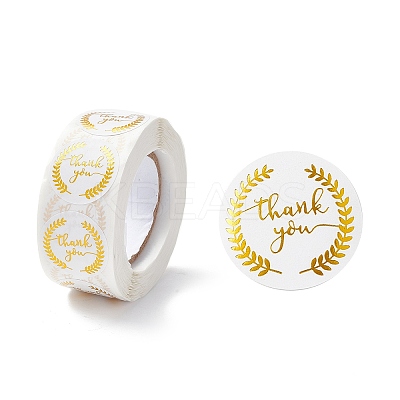 Thank You Stickers Roll X-DIY-O021-08B-1