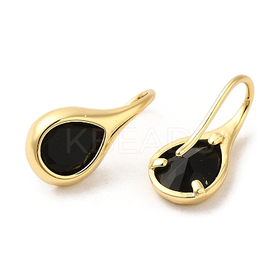 Rack Plating Real 18K Gold Plated Brass Teardrop Dangle Earrings EJEW-B034-03G-1