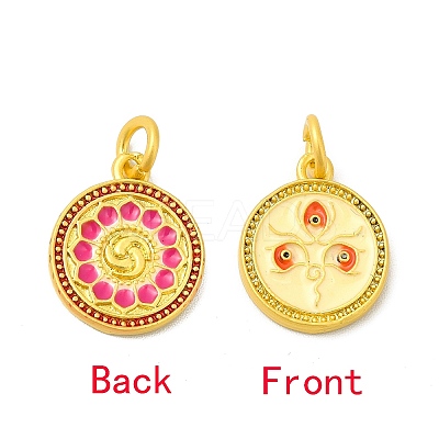 Rack Plating Alloy Enamel Pendants with Jump Ring ENAM-M048-27MG-B-1