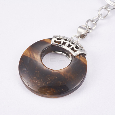 Natural Tiger Eye Keychain KEYC-P041-D21-1