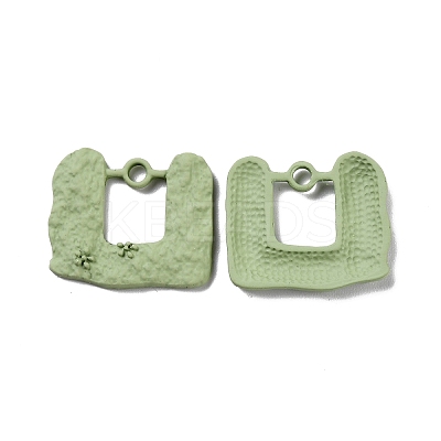 Spray Painted Alloy Pendants PALLOY-P263-A05-1