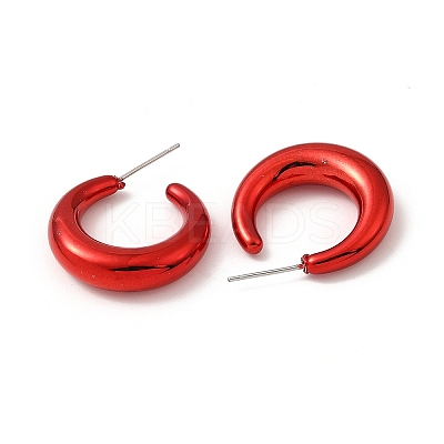 Ring Acrylic Stud Earrings EJEW-P251-34-1
