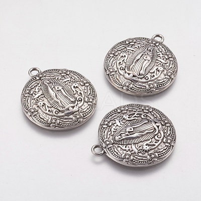 Alloy Lady of Guadalupe Pendants X-PALLOY-A20033-AS-FF-1