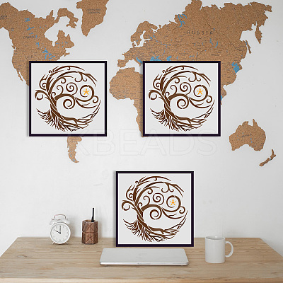 PET Hollow Out Drawing Painting Stencils DIY-WH0391-0376-1