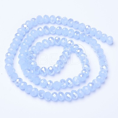 Electroplate Glass Beads Strands EGLA-A034-J6mm-B02-1