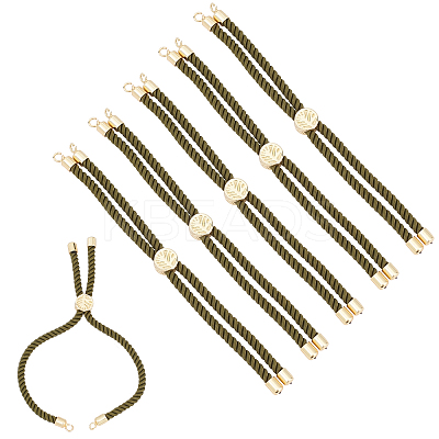 Nylon Twisted Cord Bracelet Making MAK-FH0001-04-RS-1