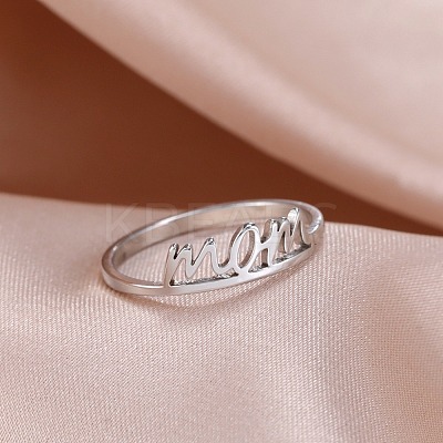 Mother's Day 201 Stainless Steel Finger Rings FS-WG75A9C-01-1